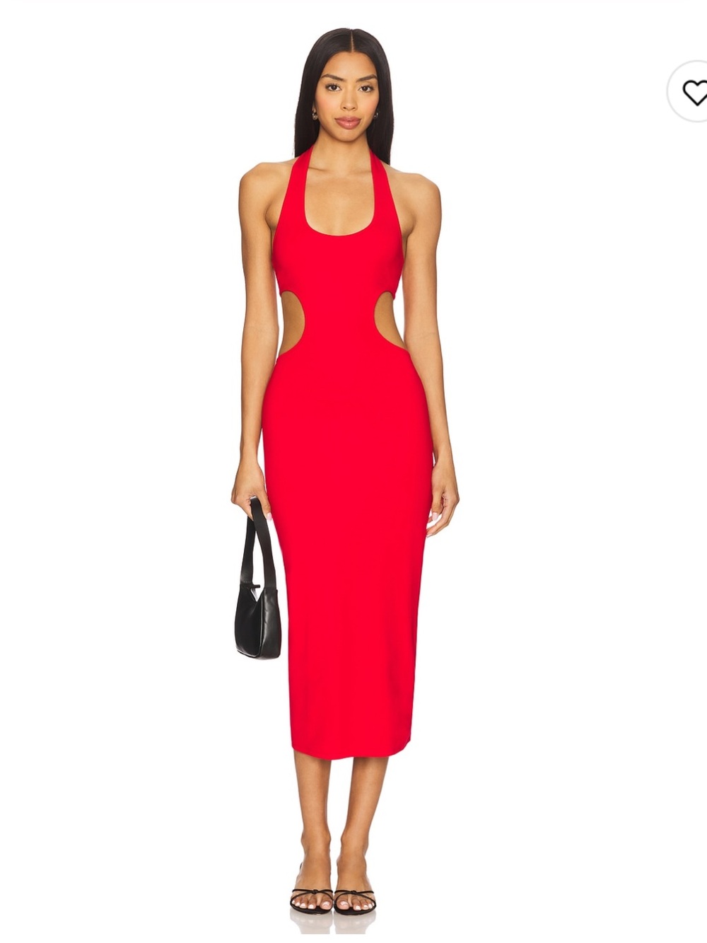 NEW Lovers + Friends Red Cutout Halter Maxi Dress